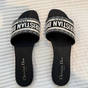 Christian Dior Dway Black and White Slides